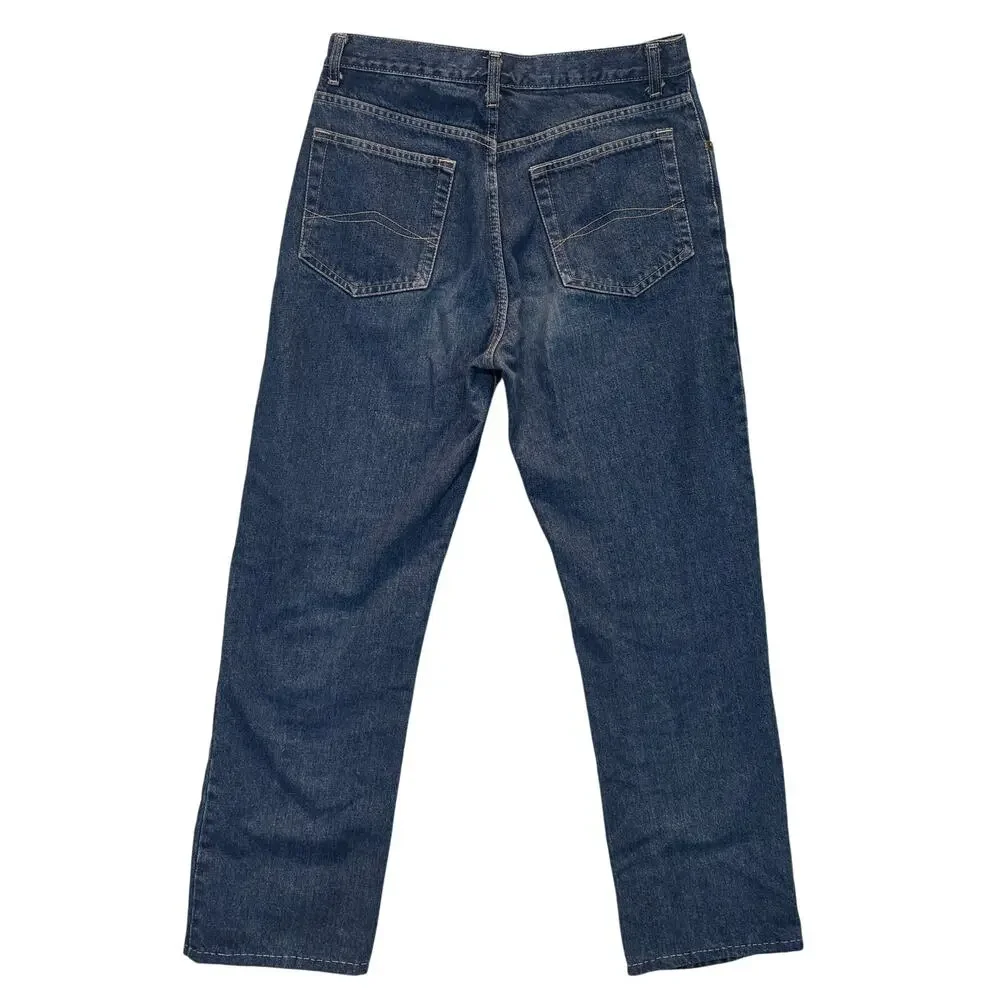 Vintage Loose Y2K Jeans Mens 32x33 Blue Denim Cotton Medium Wash Cargo Quay